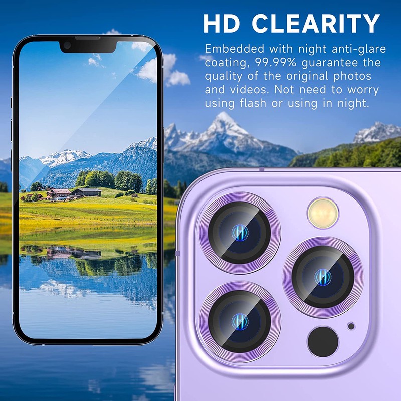 محافظ لنز دوربین بوف مدل HD-ColorLenz مناسب برای گوشی موبایل اپل Iphone 14 Pro Max 14 Pro اصل