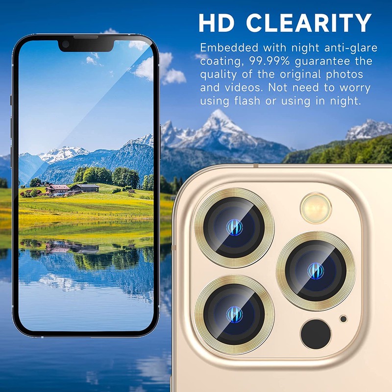 محافظ لنز دوربین بوف مدل HD-ColorLenz مناسب برای گوشی موبایل اپل Iphone 14 Pro Max 14 Pro اصل