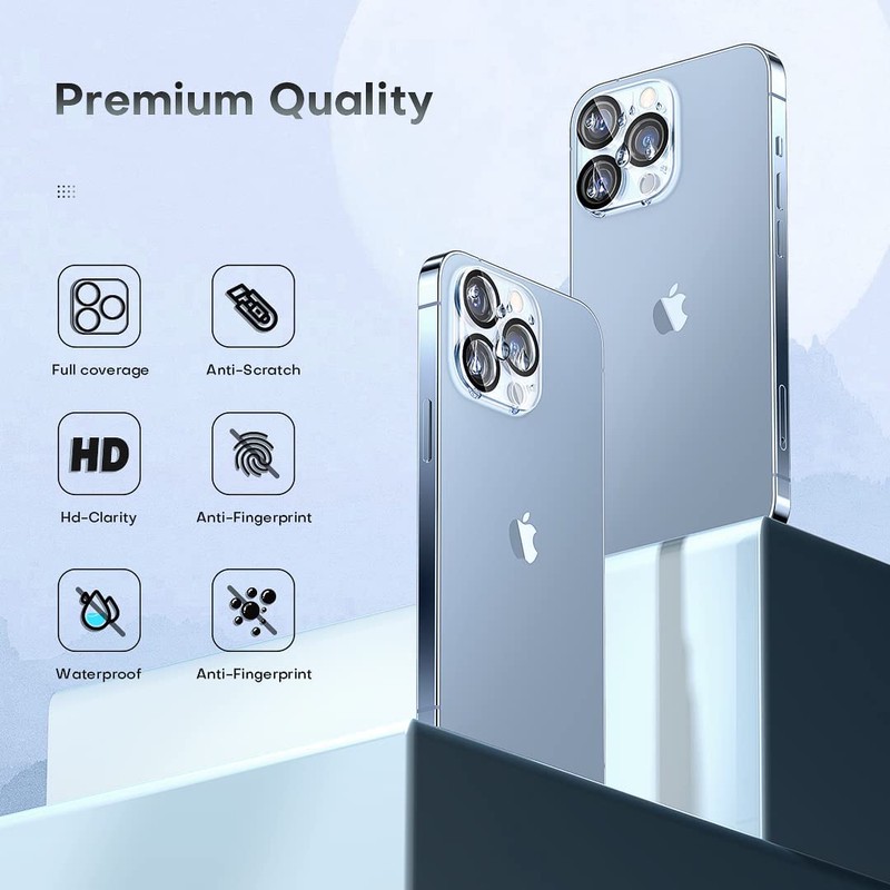محافظ لنز دوربین بوف مدل 3D Clear مناسب برای گوشی موبایل اپل Iphone 13 Pro Max 13 Pro اصل