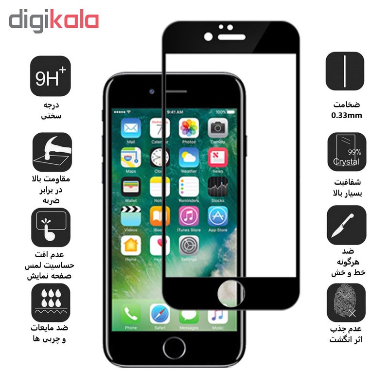 محافظ صفحه نمایش 5D بوف مدل F33 مناسب برای گوشی موبایل اپل Iphone 7 اصل