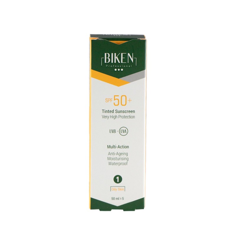 کرم ضد آفتاب رنگی بیکن SPF 50 مدل Tinted1 مناسب پوستهای چرب حجم 50 میلیلیتر