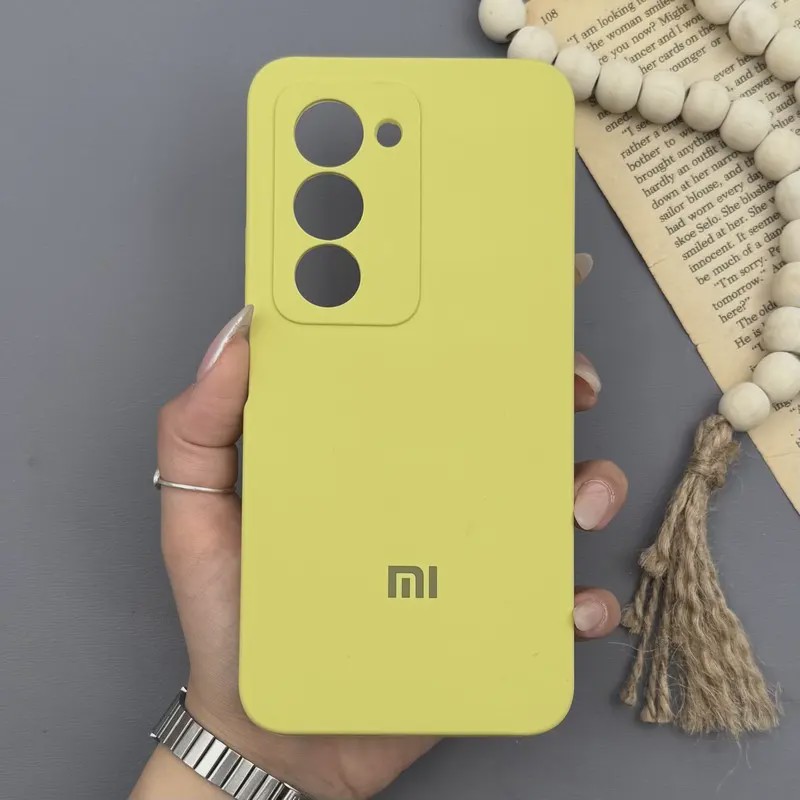 قاب گوشی Redmi 15 4G 169mm شیائومی سیلیکونی اورجینال پاک کنی درجه یک زیربسته زرد کد E65-1003638