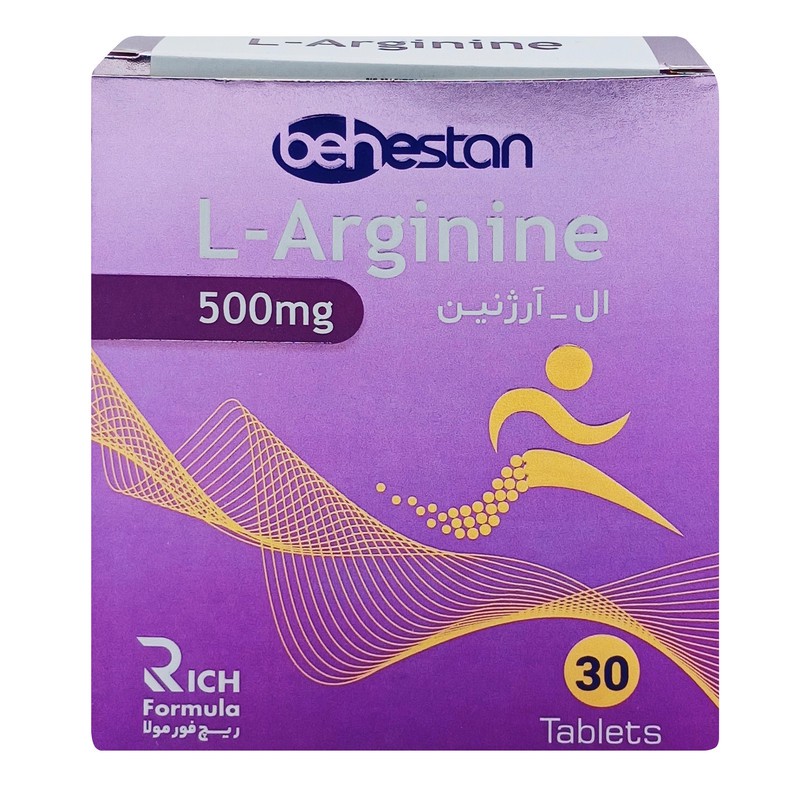 قرص ال آرژنین 500 میلی گرم بهستان بسته 30 عددیجدید