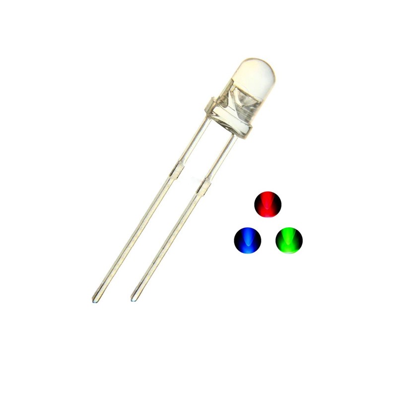 دیود لامپ ال ای دی مدل 5mm RGB کد 72 بسته 50 عددی