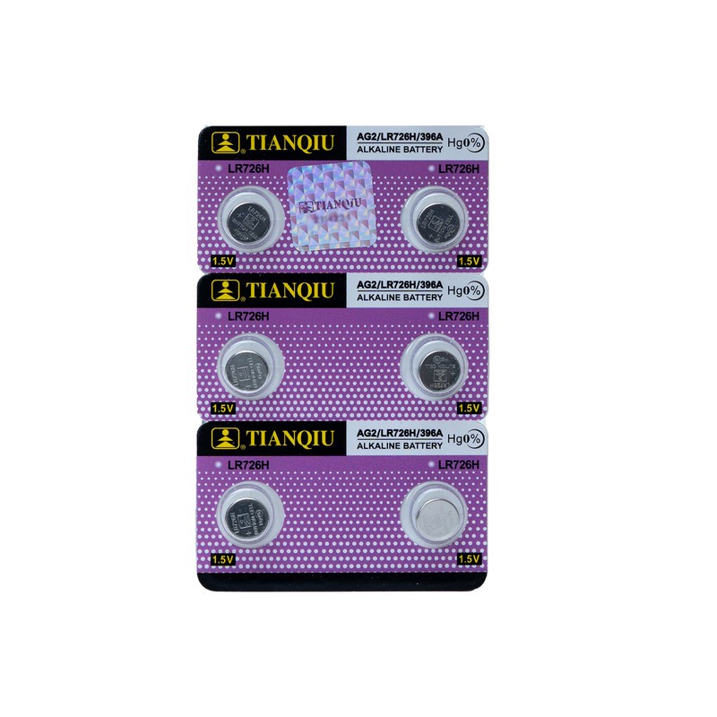 باتری ساعت تیانکیو مدل AG2 LR 726 H Original بسته شش عددی
