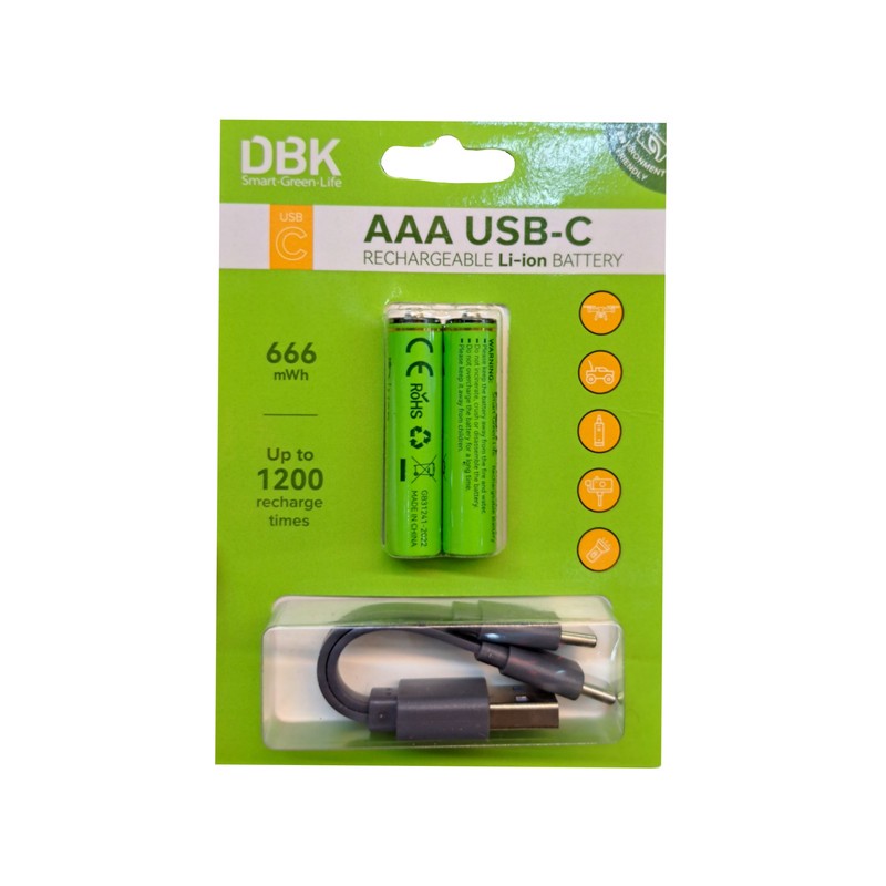باتری نیم قلمی قابل شارژ دی بی کی مدل USB-C LI-IONجدید