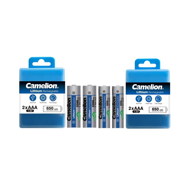 باتری نیم قلمی قابل شارژ کملیون مدل USB-TYPE C LI-ION بسته 4 عددیجدید