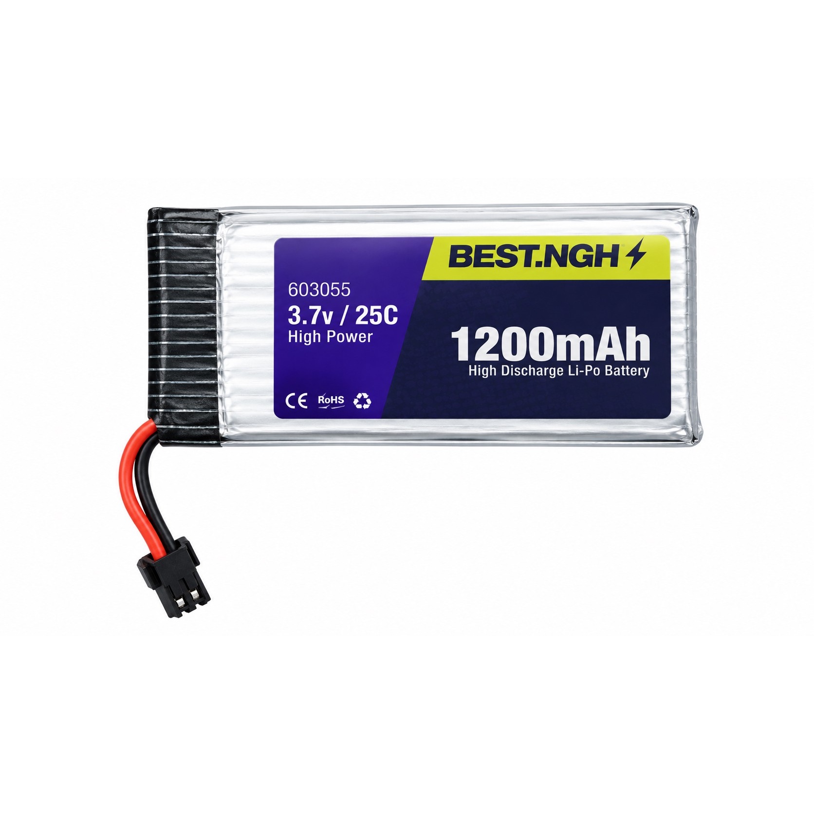 باتری لیتیوم پلیمری 3.7 ولت 1200 میلی آمپر BEST NGH مدل 803055جدید