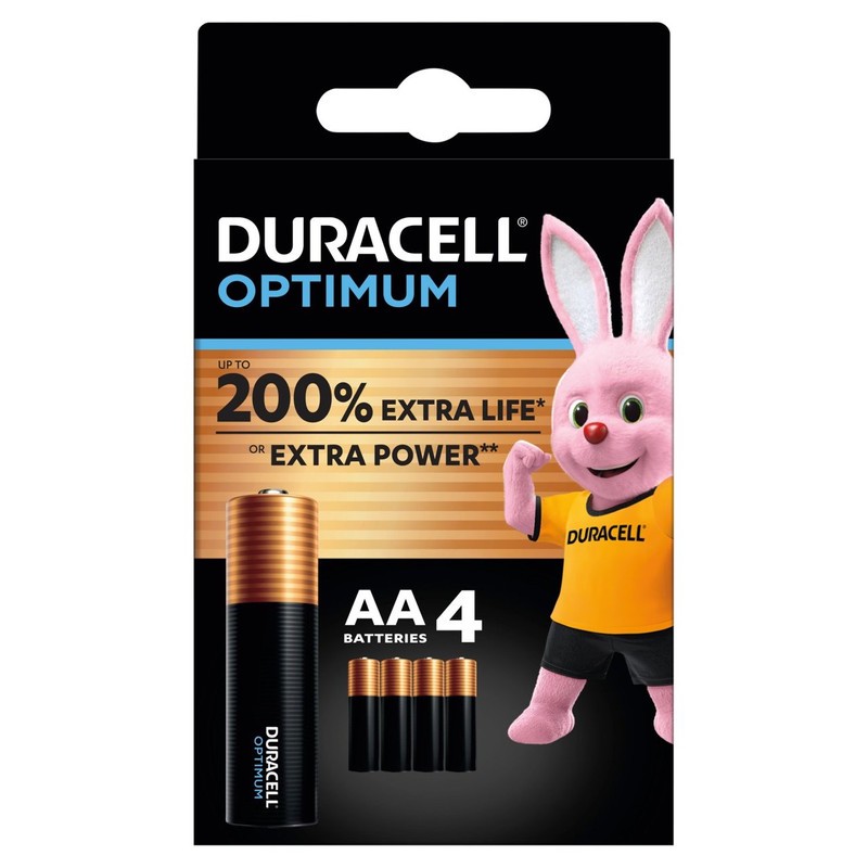 باتری قلمی دوراسل مدل Duracell Optimum AA NEW بسته چهار عددیجدید
