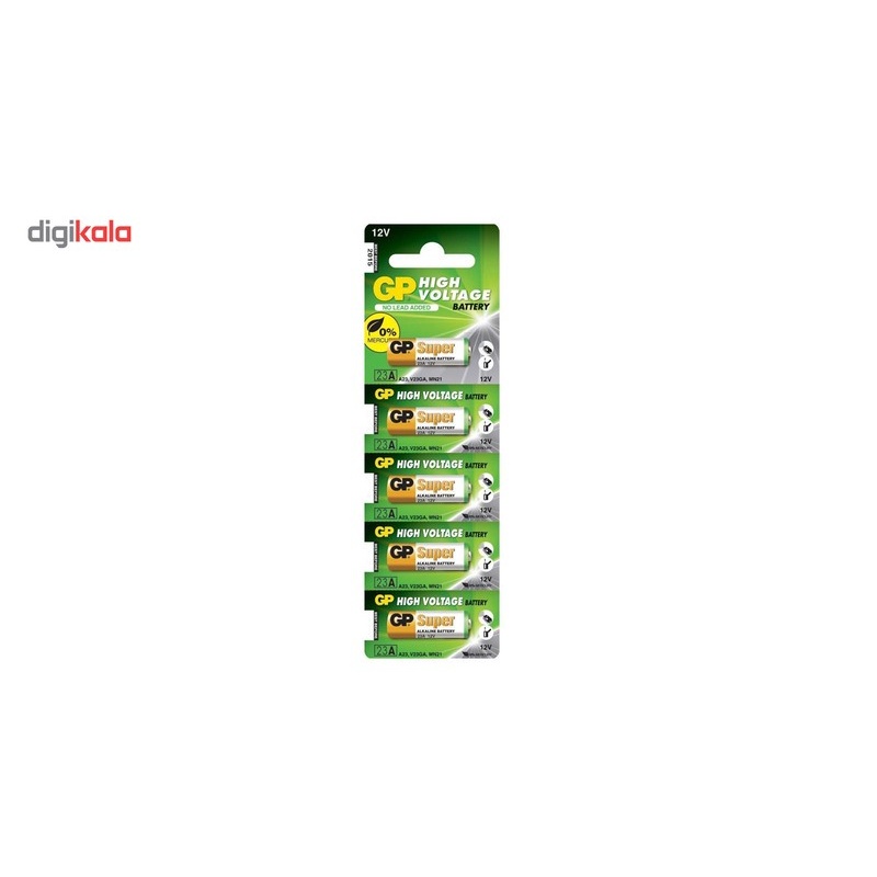 باتری 23A جی پی مدل Super Alkaline بسته 5 عددیجدید
