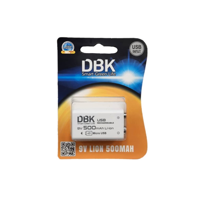 باتری کتابی دی بی کی قابل شارژ مدل 9V 500MAHجدید