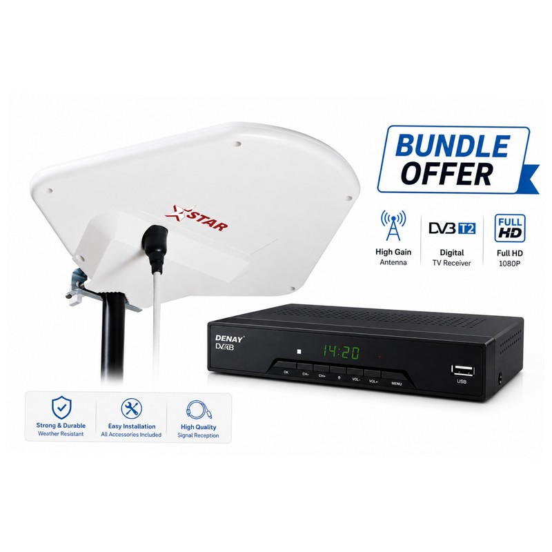 گیرنده دیجیتال دنای مدل Infinite Quality-Full HD به همراه آنتن هوایی استارجدید