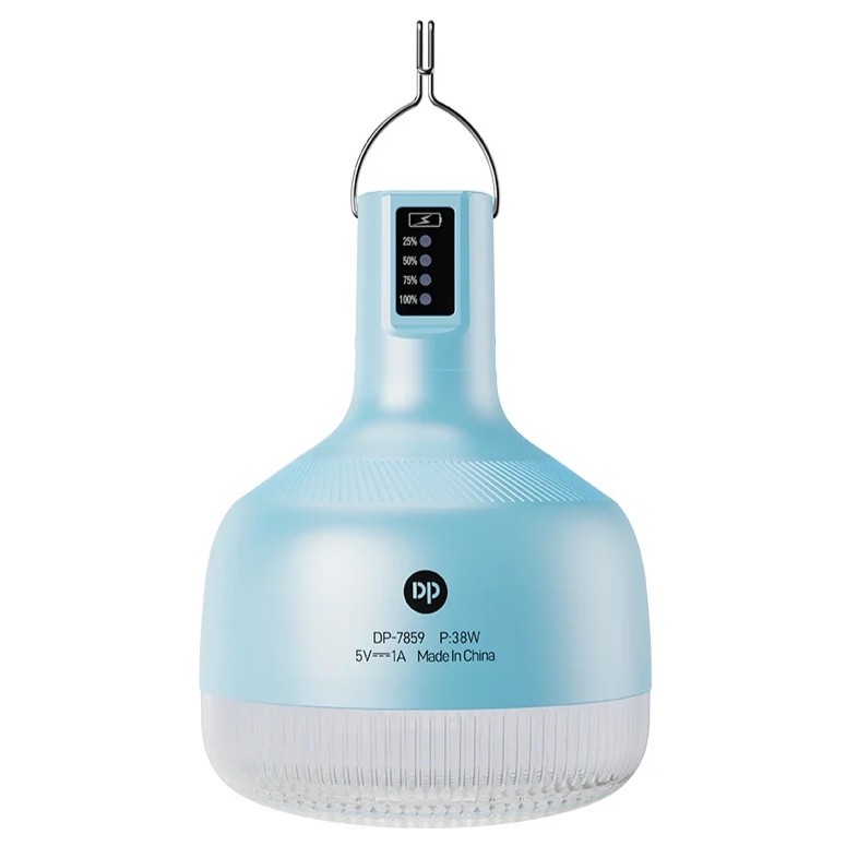 چراغ آویز چادر دی پی مدل شارژی 38 وات DP-7859 با نور مهتابیجدید