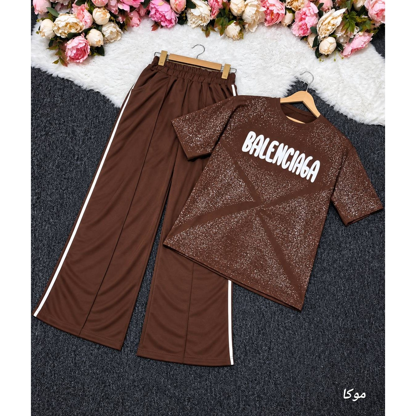 ست تیشرت شلوار balenciaga در رنگبندی کد 27526 مد