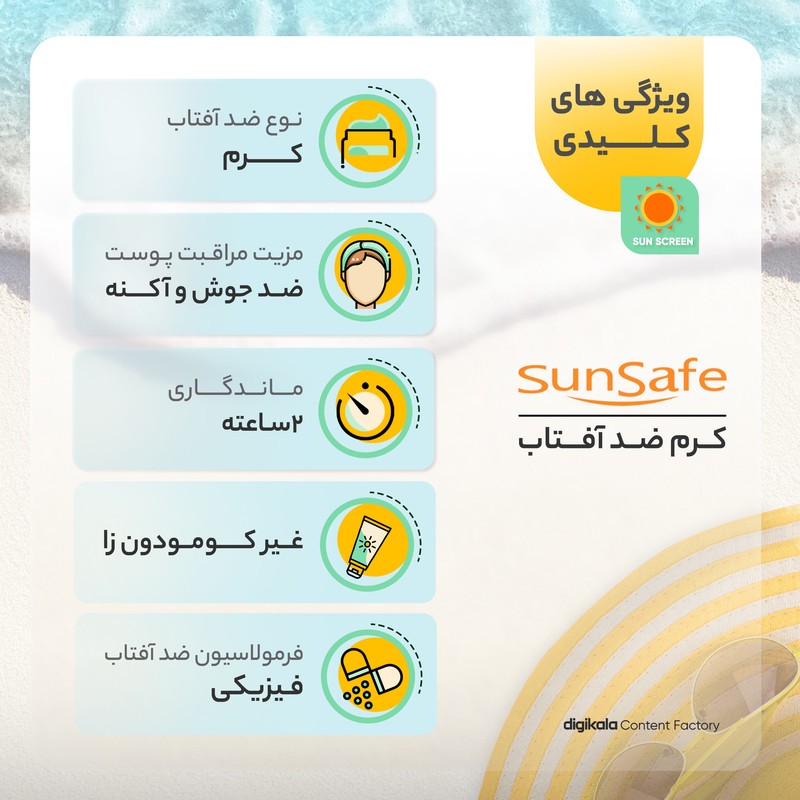 کرم ضدآفتاب سان سیف مدل 003، حجم 50 میلی لیتر