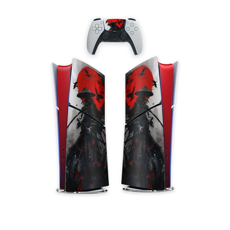 برچسب کنسول بازی پلی استیشن 5 اسلیم کایمون مدل samurai کدP5S050 بسته 6عددی اکسان استیکر