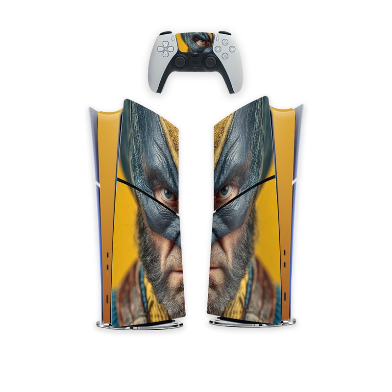 برچسب کنسول بازی پلی استیشن 5 اسلیم کایمون مدل WOLVERINE کدP5S046 بسته 6عددی اکسان استیکر