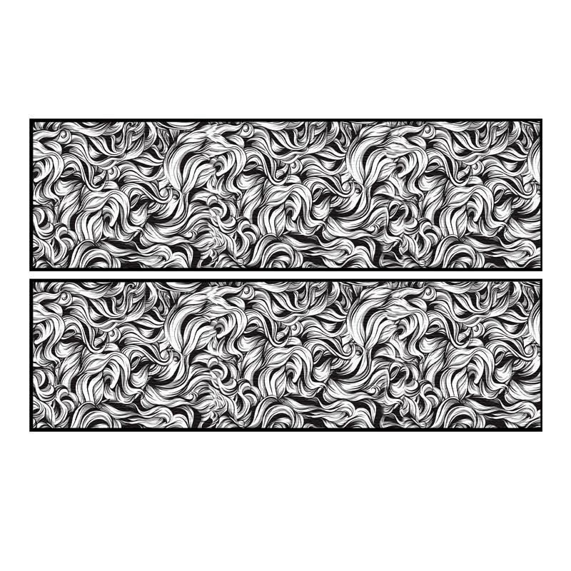 برچسب پارکابی خودرو رایسان طرح موج کد SB027 بسته دو عددی اکسان استیکر
