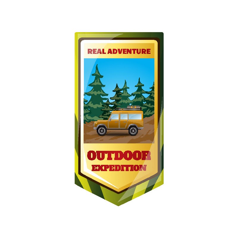 برچسب بدنه خودرو رایسان طرح camping کد st0130 اکسان استیکر