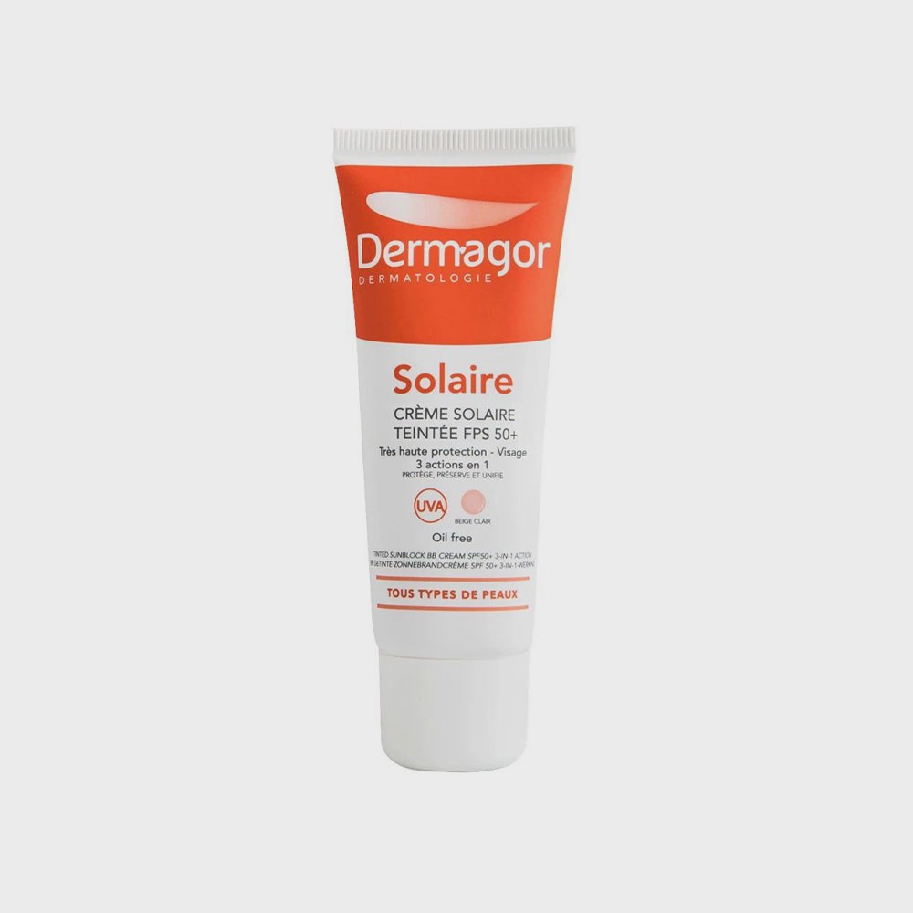 کرم ضد آفتاب بی رنگ درماگور فاقد چربی SPF50