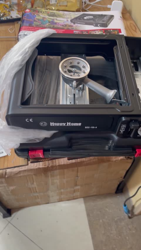 اجاق گاز سفری تک شعله دوکاره Happy Home مدل BDZ-155A کیف دارجدید