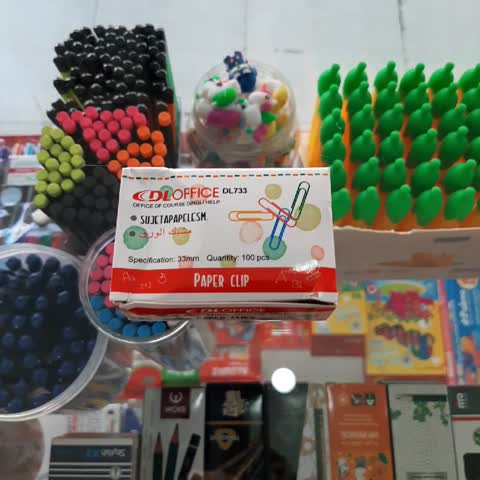 گیره رنگی کاغذ بسته ی 100 عددی