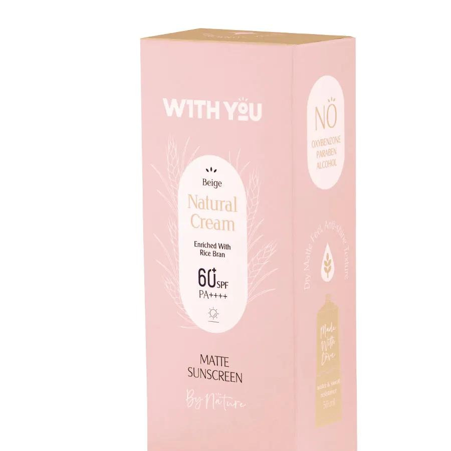 ضد آفتاب کرمی رنگی SPF 60 بژ روشن ویت یو حجم 50 میلی لیترجدید
