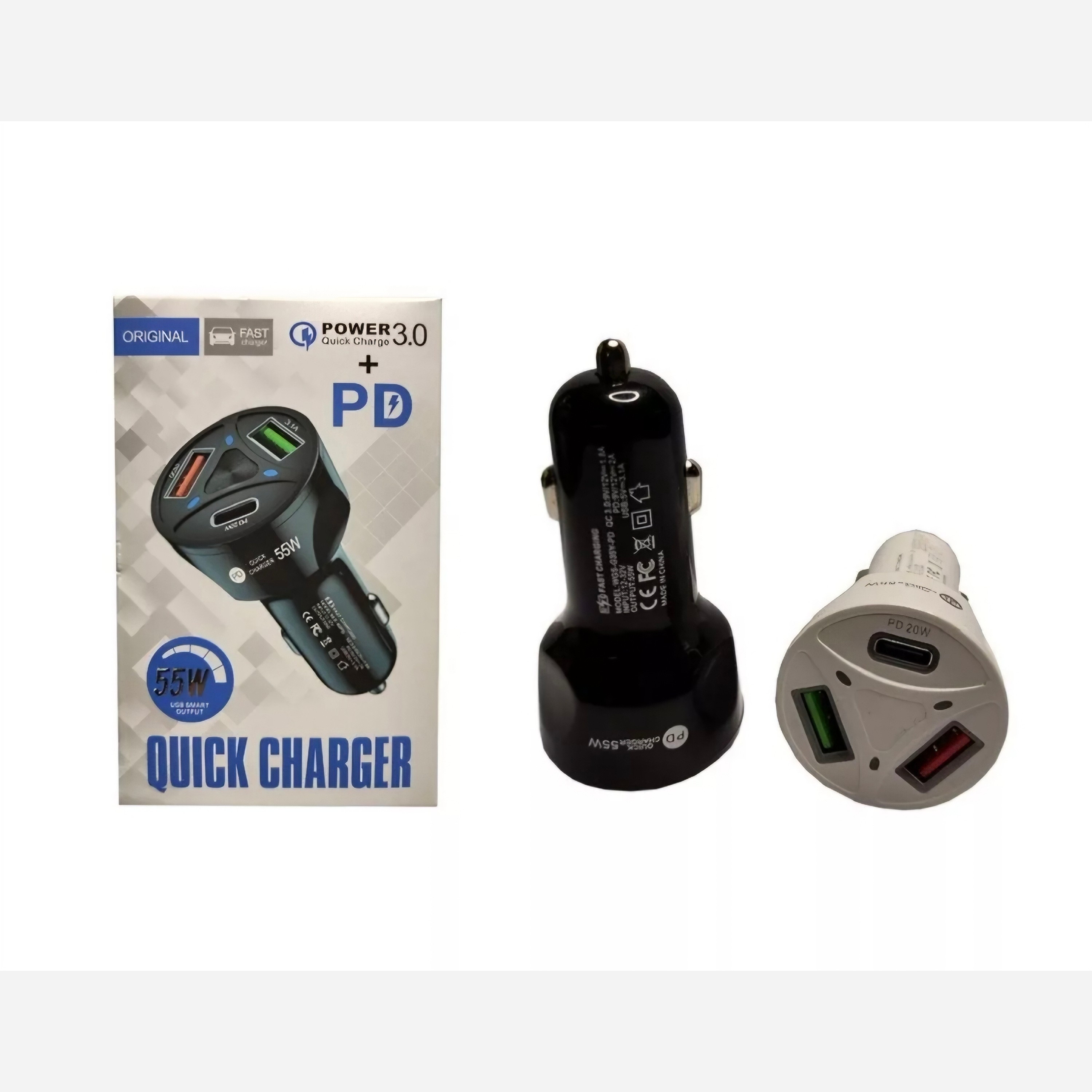  شارژر فندکی سه پورت مدل FAST CHARGER 55W