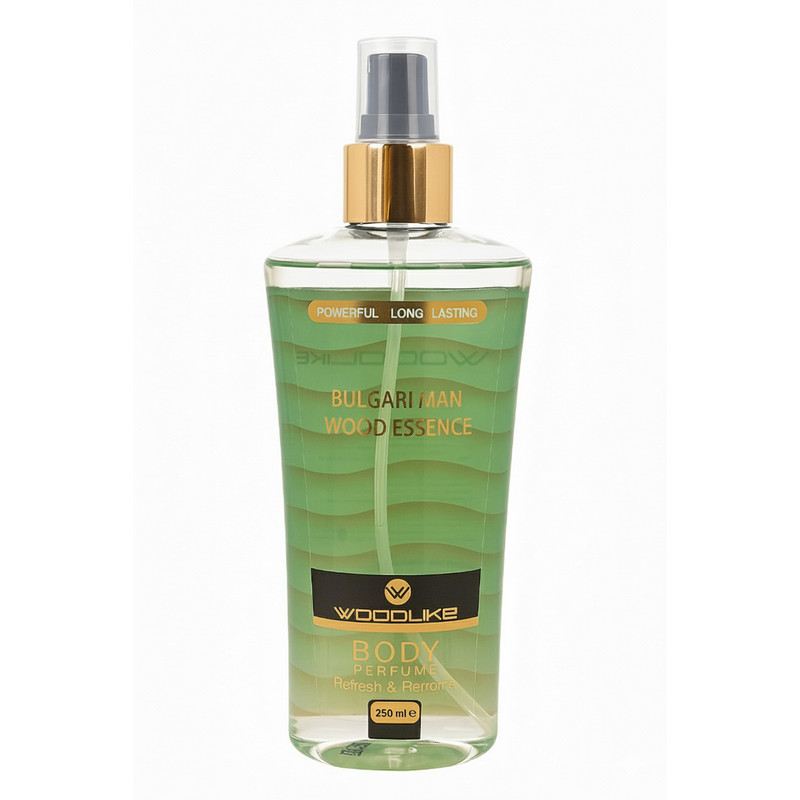 بادی اسپلش مردانه وودلایک مدل Bulgari Man Wood Essence حجم 250 میلیلیترجدید