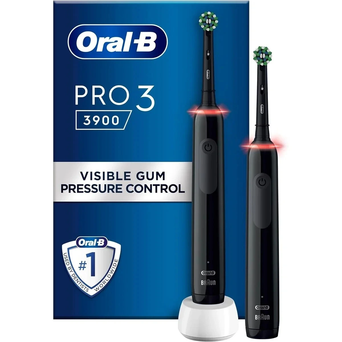 مسواک برقی Oral-B Pro 3 3900N Black/Black | پک دو نفره با فناوری 3D Cleaninجدید