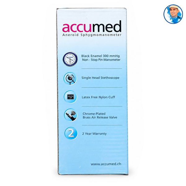 فشارسنج عقربه ای اکیو مد Accumed مدل KJ-106C همراه با گوشی پزشکیجدید
