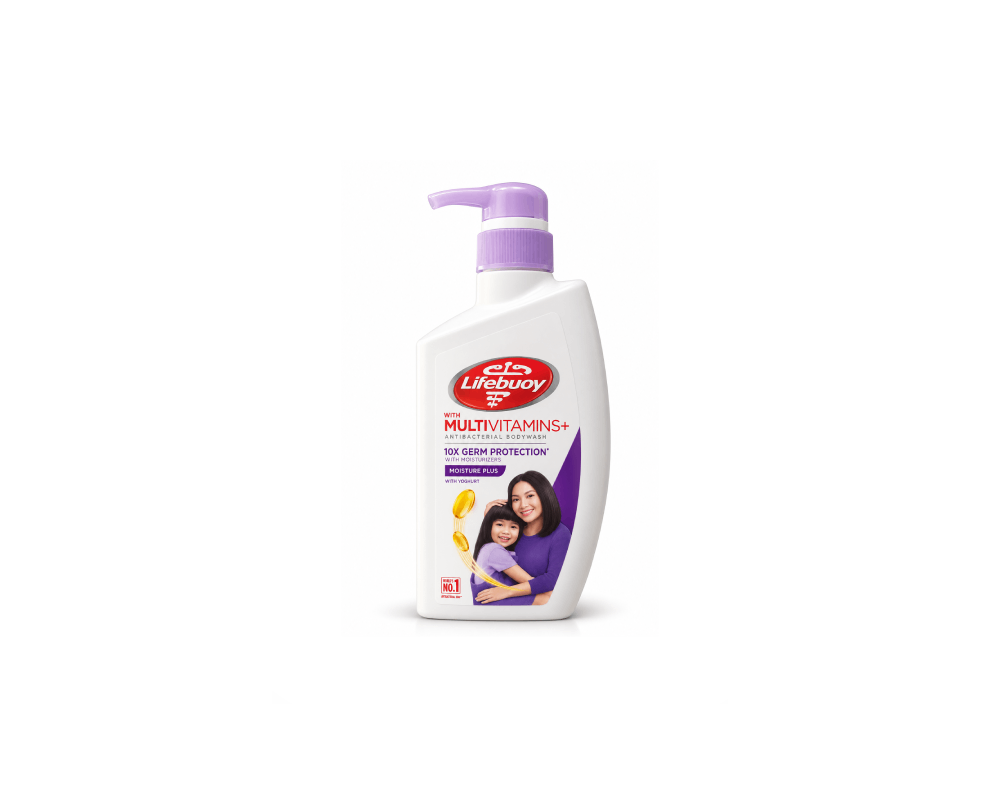 شامپو بدن پمپی لایف بوی Lifebuoy مدل Moisture Plus با ماست Yoghurt و مرطوب کننده حجم 500 میلی لیتر