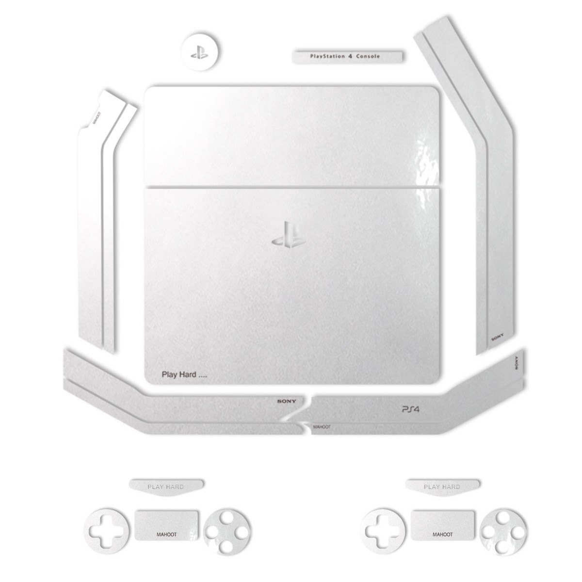 برچسب ماهوت مدلMetallic White مناسب برای کنسول بازی PS4 Slimجدید