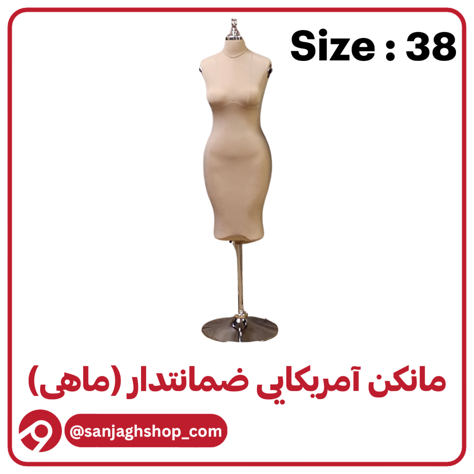 مانکن آمریکایی کرم سایز 38 (ماهی)جدید