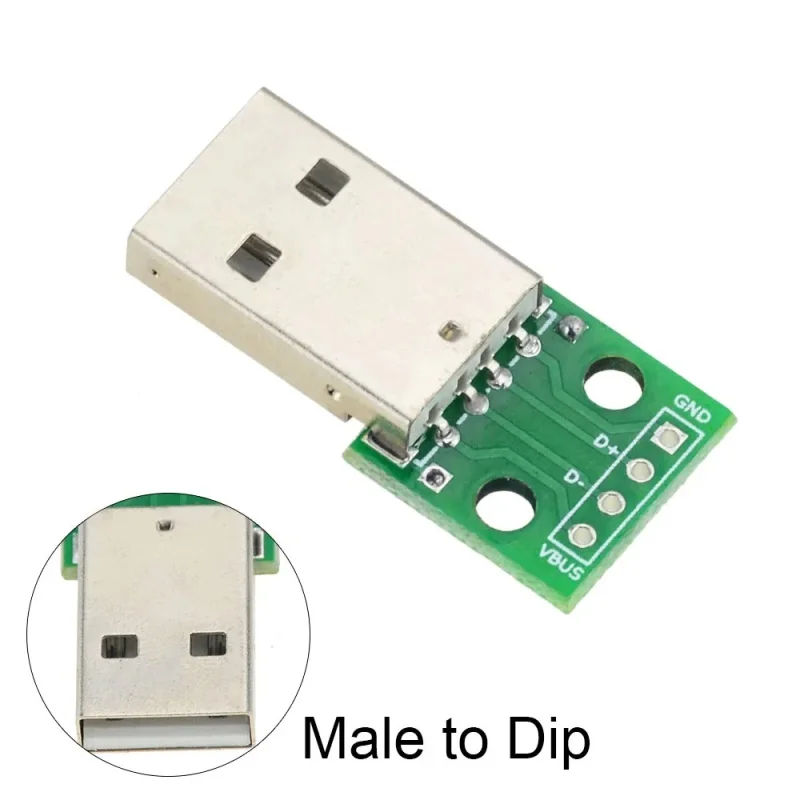 برد تبدیل برک اوت USB-A Male نری به DIP
