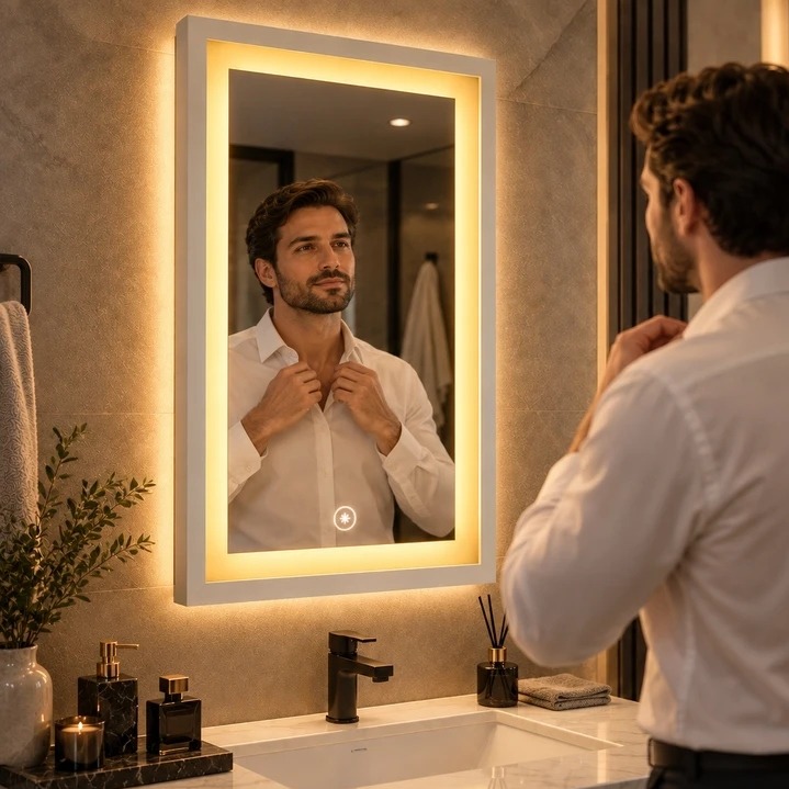 آینه سرویس بهداشتی مدل ونیز سایز 70در50 سانتی مترجدید