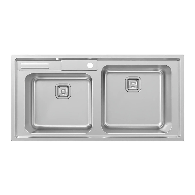 سینک ظرفشویی استیل توکار دو لگنه پلی استیل مدل 405 کد 166جدید