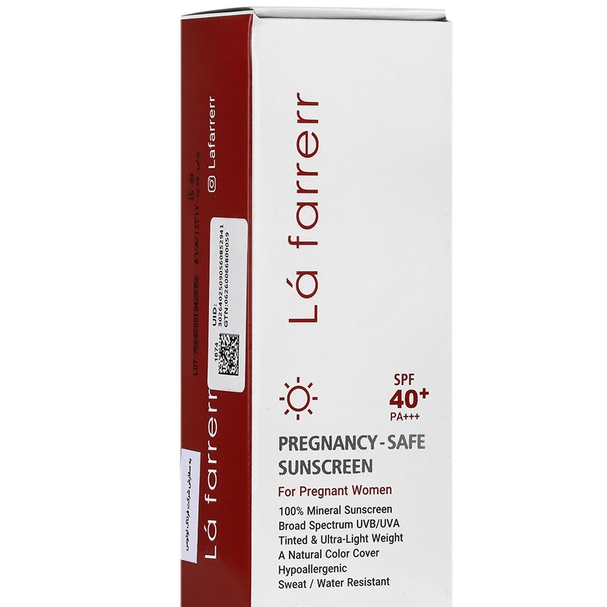 کرم ضد آفتاب بارداری لافارر SPF40 (رنگی)