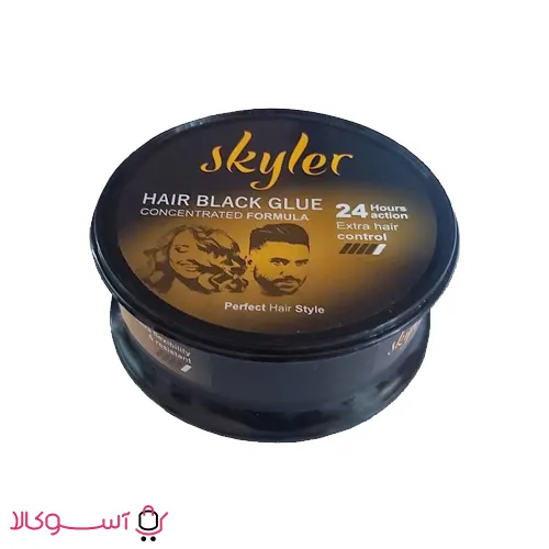 چسب مو اسکایلر مشکی مدل hair black حجم 150 میل آسوکالا