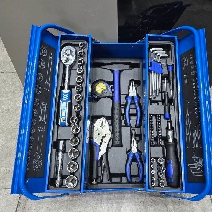 مجموعه جعبه بکس و ابزار 65 عددی صنعتی باس Bs65جدید