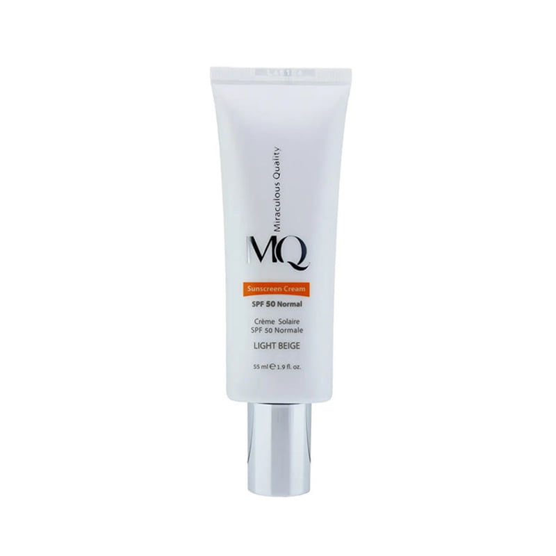 کرم ضد آفتاب SPF50 بژ روشن نرمال ام کیو 55 میلی لیتر