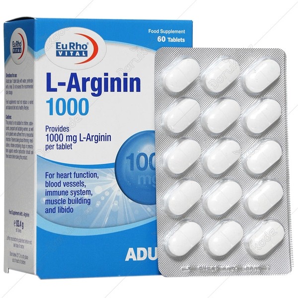 ال آرژنین 1000 یوروویتال 60عددی جدید