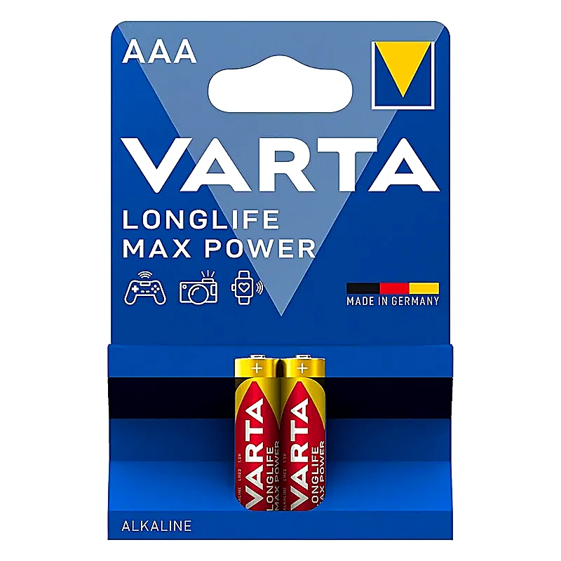 باتری نیم قلمی وارتا مدل MAX POWER بسته دو عددی کد 9922جدید