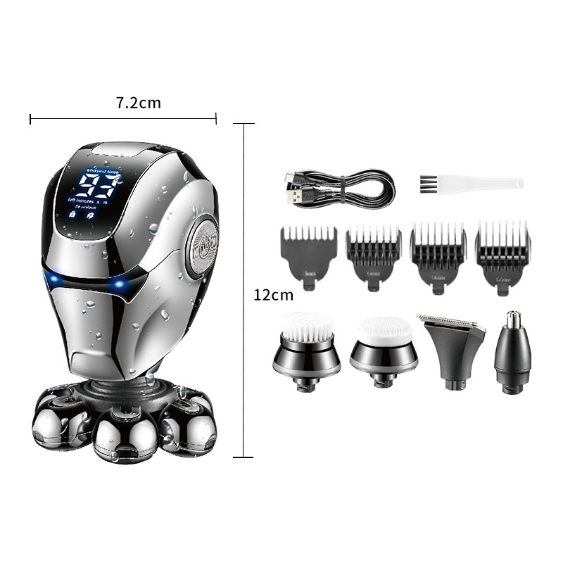 ماشین اصلاح پنج کاره کیمی اصل مدل Kemei KM-780 | تیغه شناور 7گانه و نمایشگر دیجیتال +(گارانتی طلایی)جدید