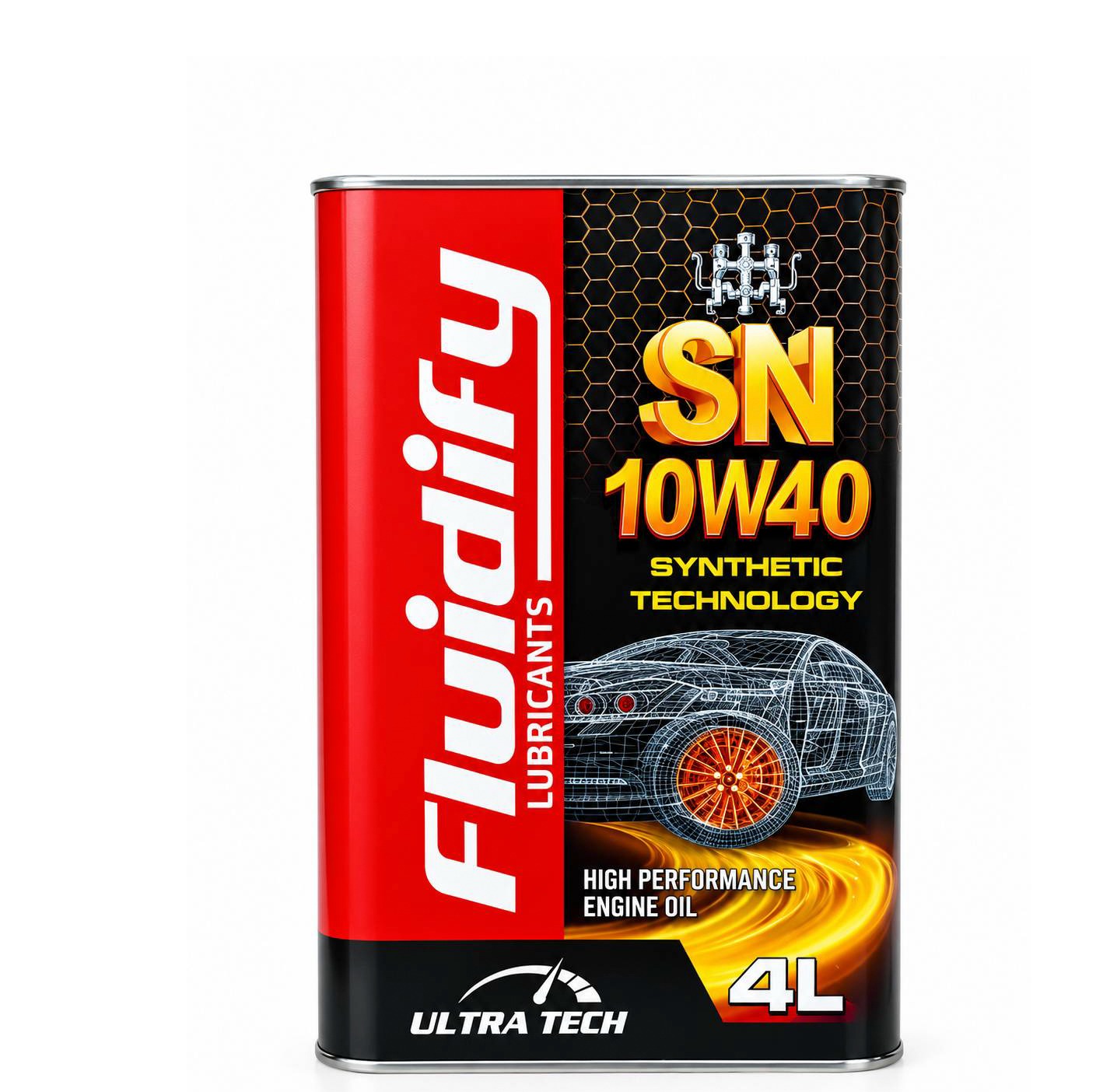 روغن موتور 4 لیتری فلودی فای 10W40 SN کارتن 6 عددیجدید