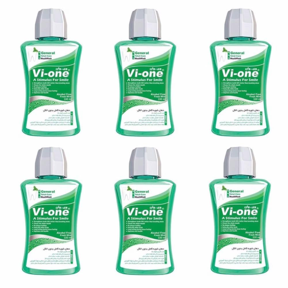 دهان شویه وی وان مدل General Fresh Mint حجم 330 میلی لیتر بسته 6 عددیجدید