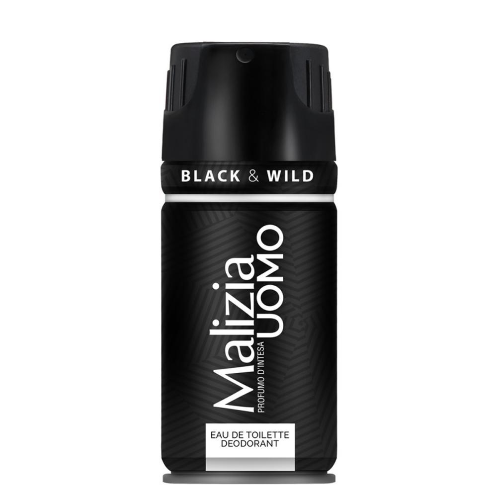 اسپری خوشبو کننده بدن مردانه مالیزیا مدل Black &amp; Wild حجم 150 میلی لیترجدید