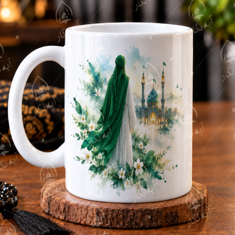 ماگ سرامیکی مذهبی با طرح یا مهدی ادرکنی