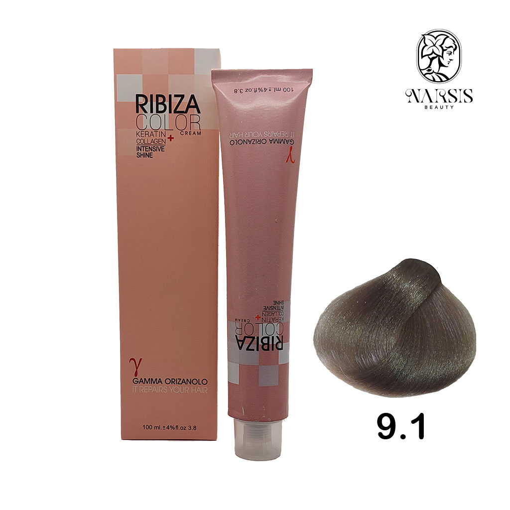  رنگ مو تیوپی بلوند خاکستری خیلی روشن شماره9/1 ریبیزا نارسیس بیوتی