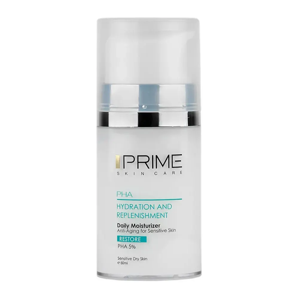  کرم بازسازی کننده و آبرسان صورت %5 PHA پرایم 50 میل | Prime Daily Anti Aging Moisturizer 5% PHA 50ml نارسیس بیوتی